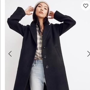 Madewell Women’s Bergen Wool Coat, Black (M)